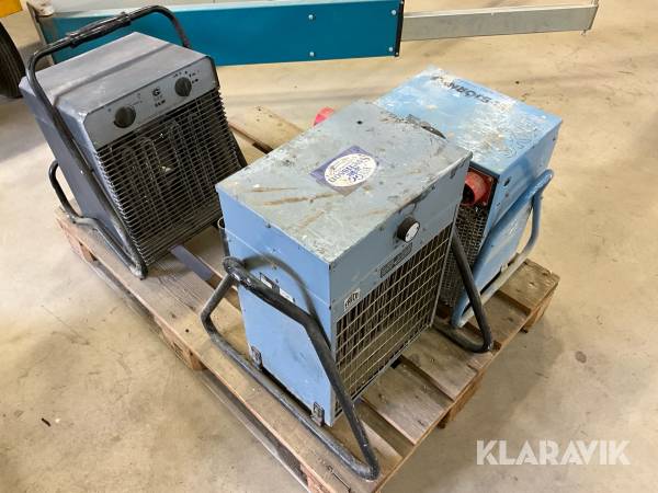 Byggfläktar Frico, Carat Och El-Björn 3 st, 9-10 kW