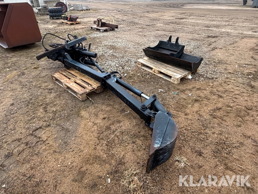 Grävaggregat med 3st skopor
