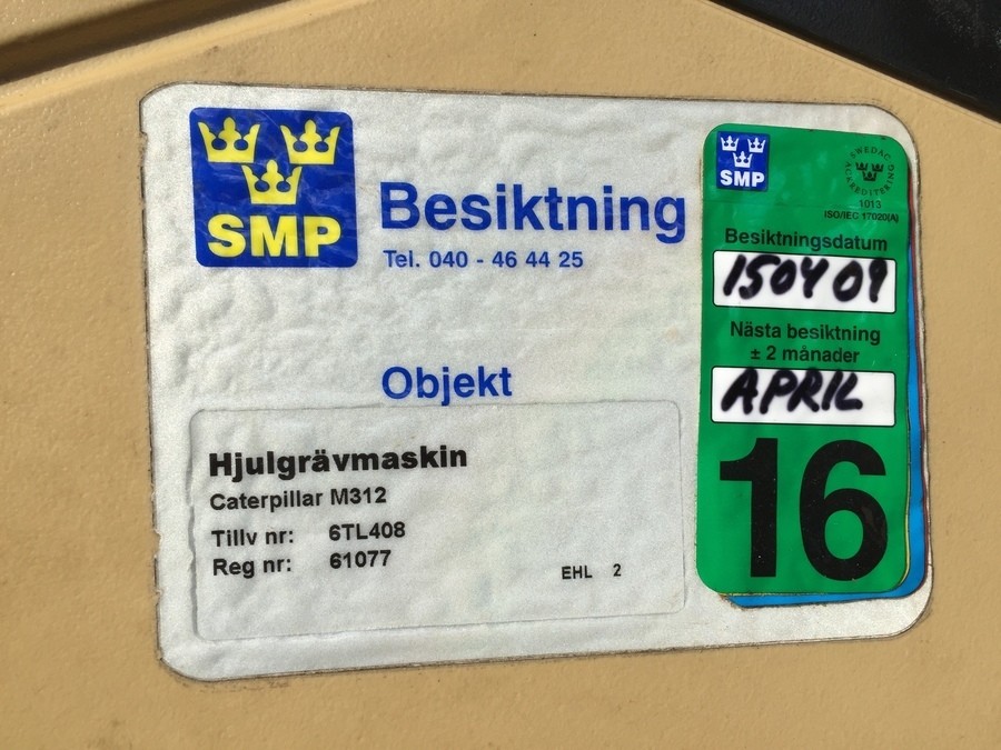CAT M312 med vagn