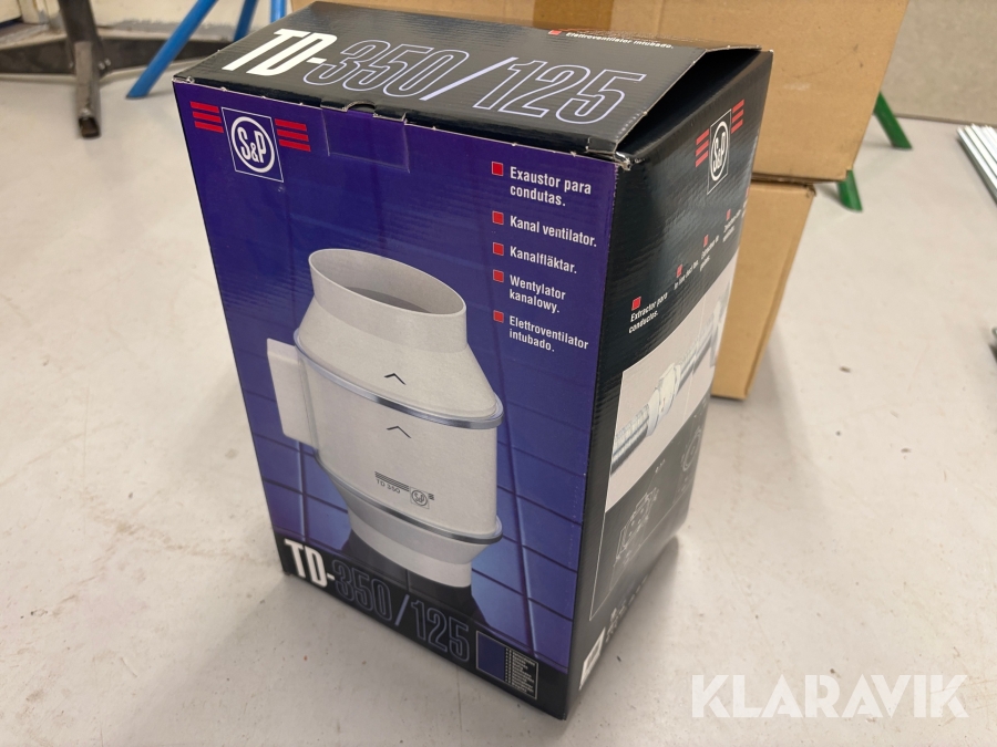 Kanalfläktar S&P TD-350/125 4 st