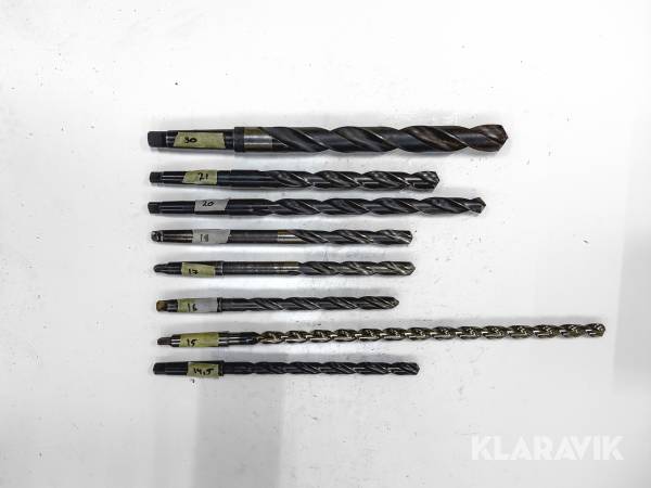 Set med långhålsborr för kona MK2-MK3