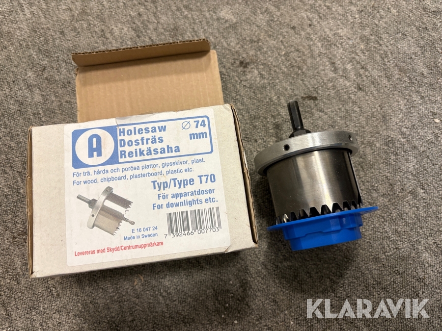 Hålborr / dosfräs T70 / 74 mm