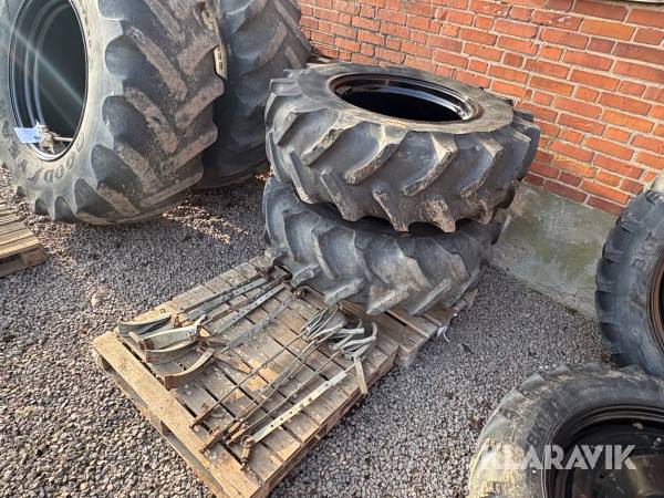 Dubbelmontage Michelin 16.9 R 28 2st med spännare