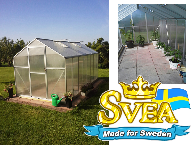 Alu. växthus SVEA 10m2 