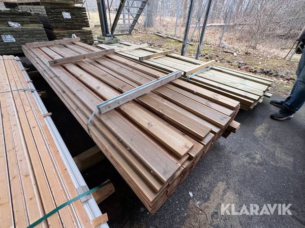 Trall rillad brunimpregnerad Ca 90st