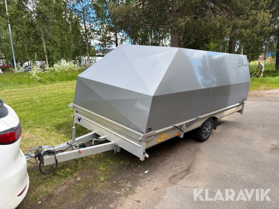 Personbilssläp 3S Alutrailer med kåpa