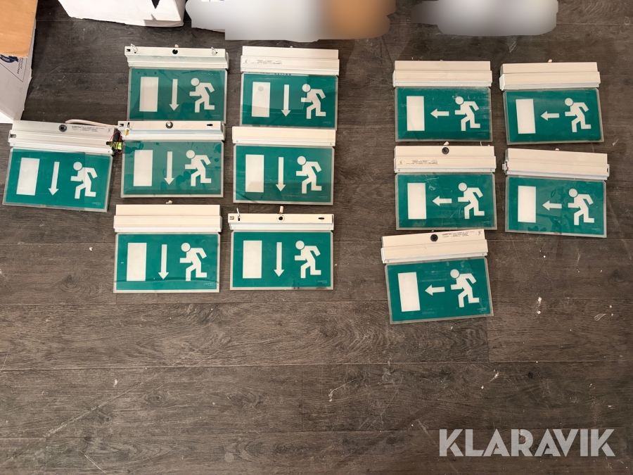 Utrymningsskyltar 12st