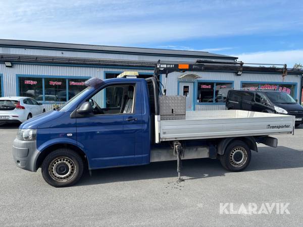 Lätt lastbil Volkswagen Transporter Chassi Cab T30 2.0 TDI med kran