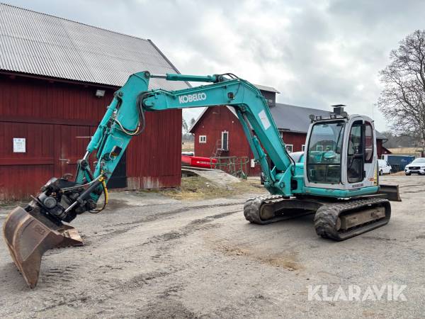 Grävmaskin Kobelco SK80MSR-1E med redskap