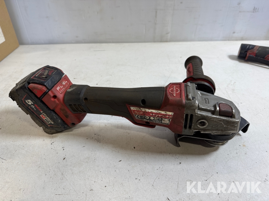 Vinkelslip batteridriven Milwaukee M18 CAG125XPD3