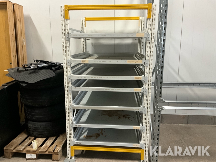 Utdragsenhet GBD Lagersystem med 5 utdragbara hyllplan