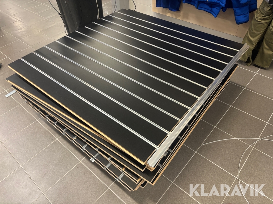 Butiksinredning väggar 1,2mx1,2m 24st