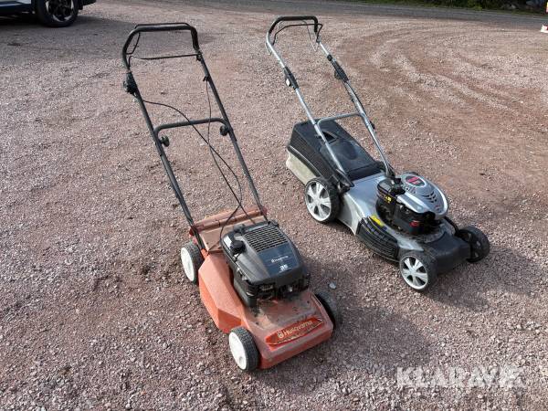 Gräsklippare AL-KO 520BR med uppsamlare samt en  Husqvarna & en handjagare