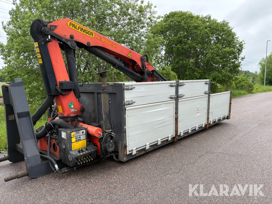 Kranflak CMT LFK 01 med Palfinger kran PK18502 SH