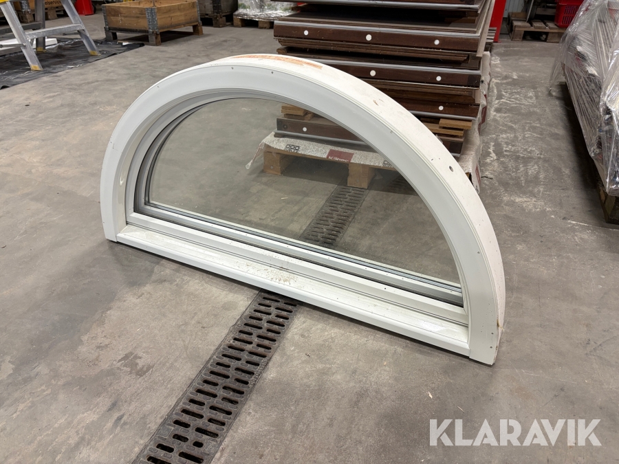 Fönster FF Trä/AL 2+1inåtg halvrunda