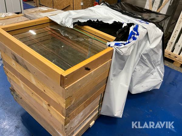Fönster glaspartier 9st för inomhusmontage