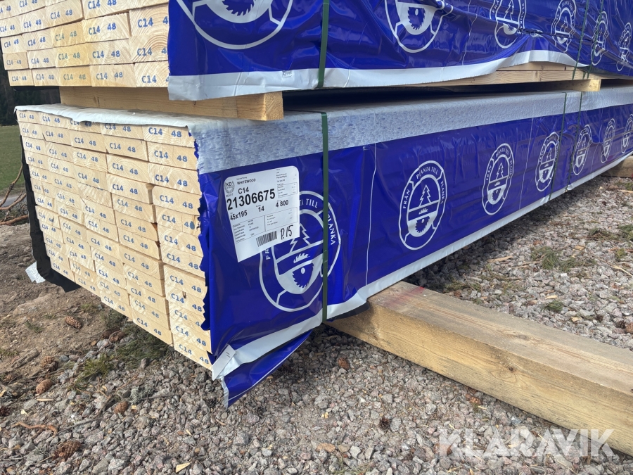 Virkespaket 45x195 4.8 m 288 lmp