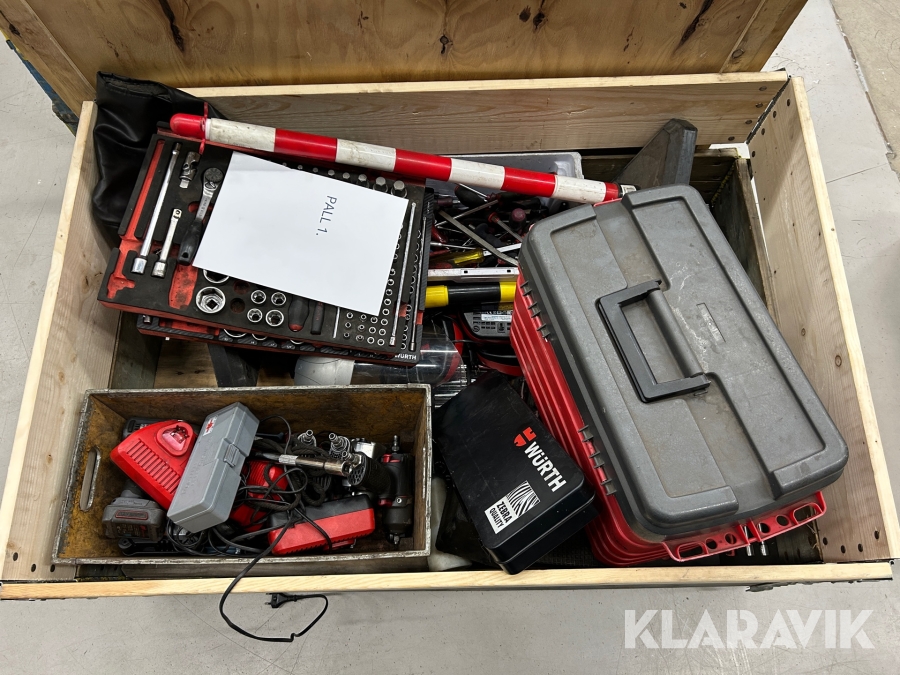 Parti med blandade handverktyg