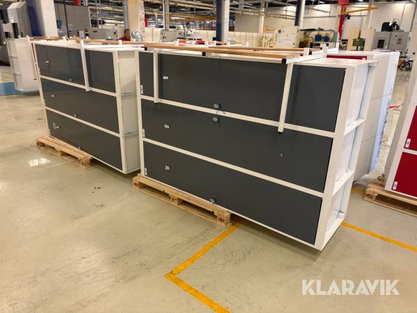 Klädskåp grå 2 st sektioner