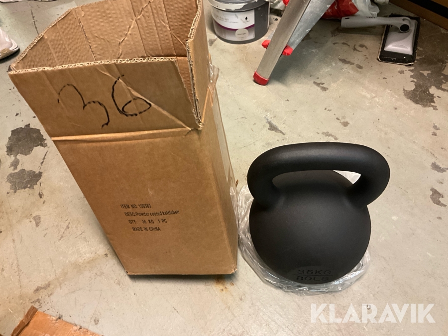 Kettlebell järn, 36 kg