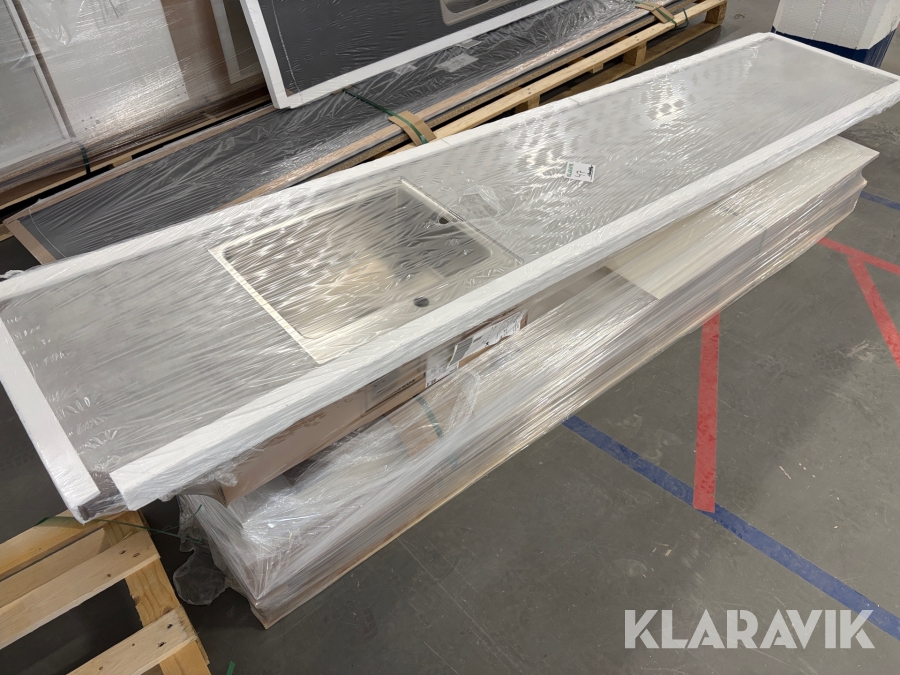 Bänkskiva med nedsänkt ho Marbodal 1st pall