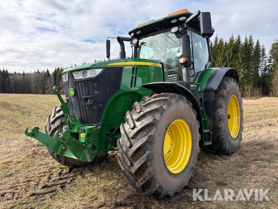 Traktor John Deere 7310R med frontlyft/PTO & GPS