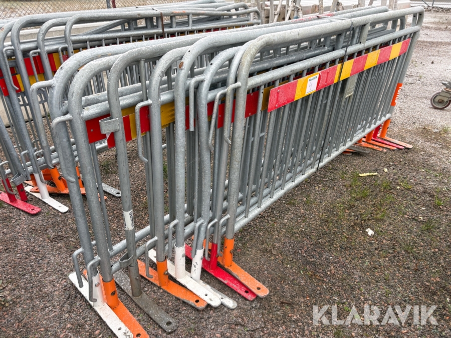 Kravallstaket med T-fot 8st