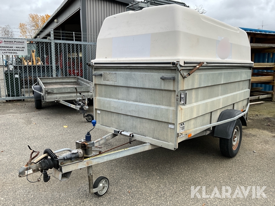 Släpkärra med kåpa TGAB LV 1000