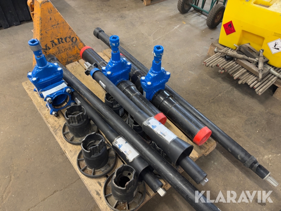 Avstängningsventiler vatten AVR 110 3 st med tillbehör