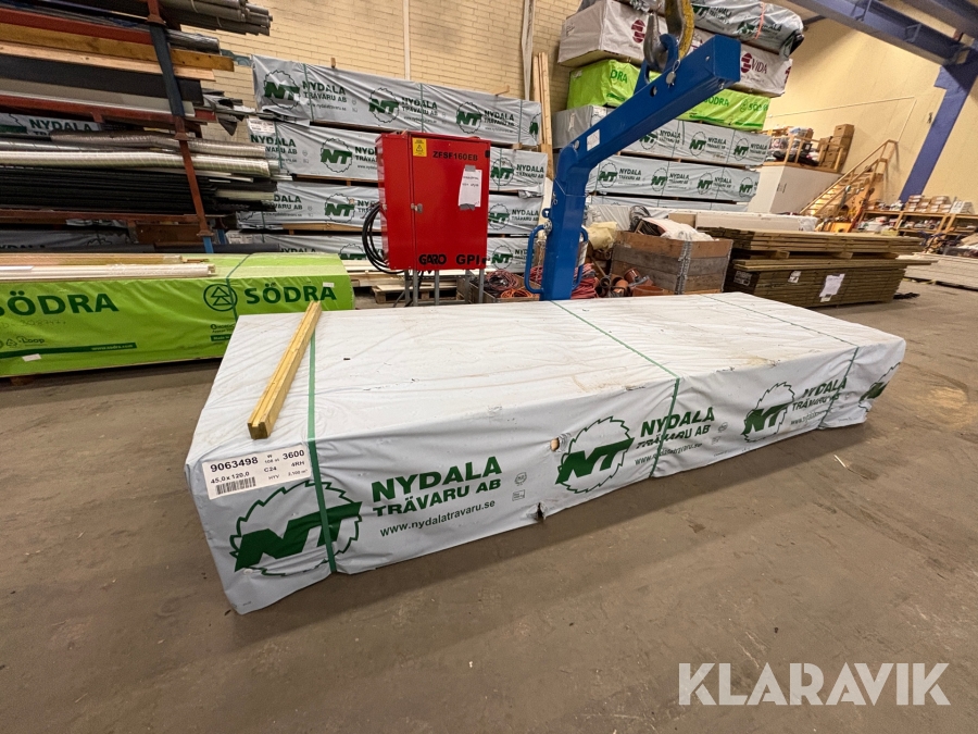 Träreglar Nydala Trävaru AB 45x120mm, 3,6m 108st