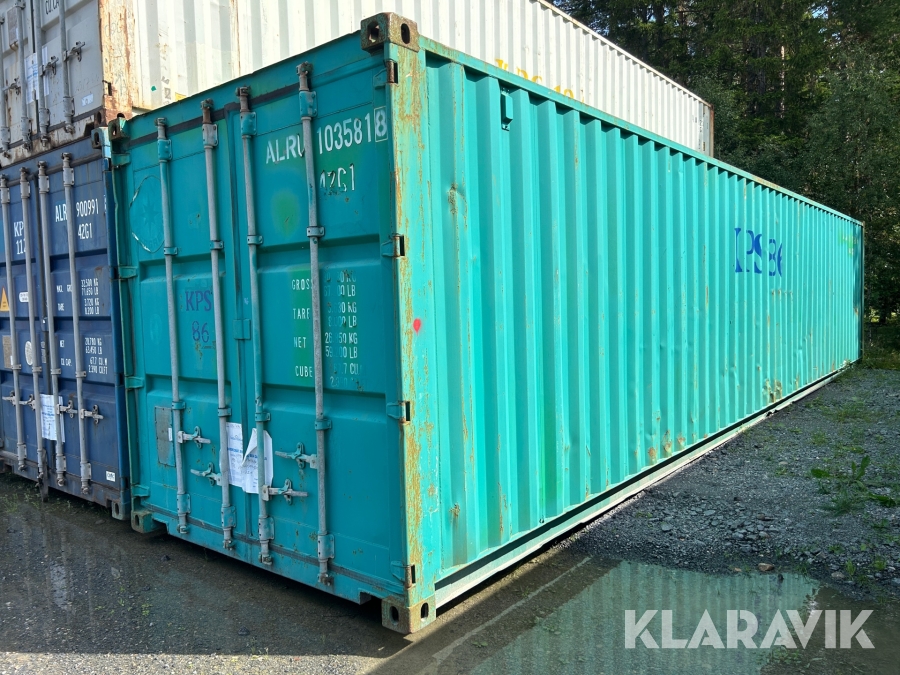 Container 40 fot grön
