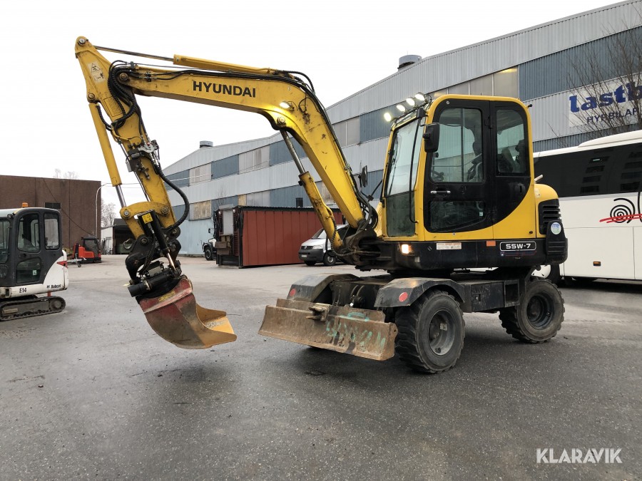 Hjulgrävare Robex 55W-7 med redskap och Tiltrotator