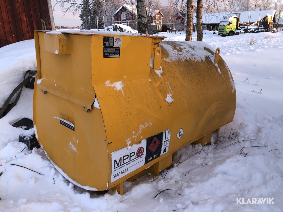 Dieselcistern MPP ABBI 2000 L med el 12/24 pump