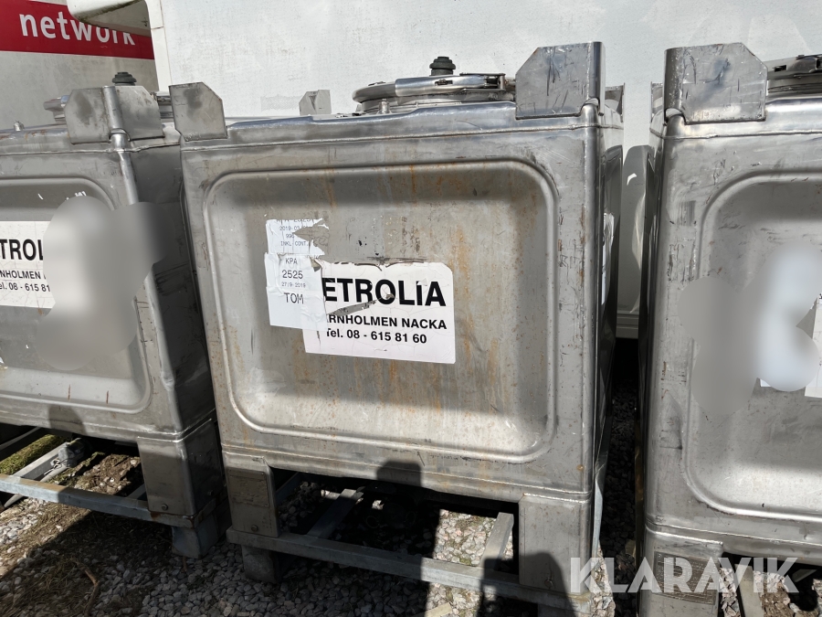 Rostfri tank Bison 1000 L