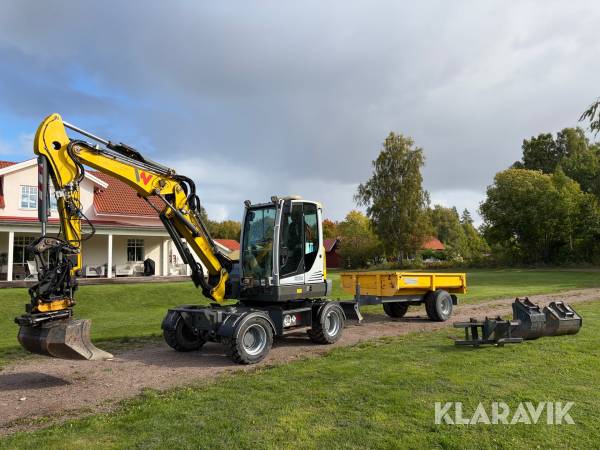 Grävmaskin Wacker Neuson EW65 med tippkärra, tiltrotator och 5 st redskap
