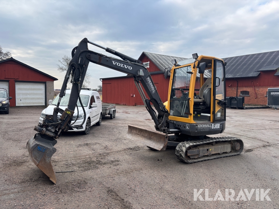 Grävmaskin Volvo ECR38 tiltrotator