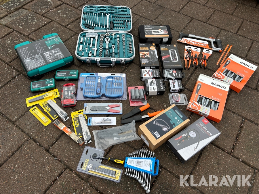 Verktyg, laddare, luftpåfyllare, mm