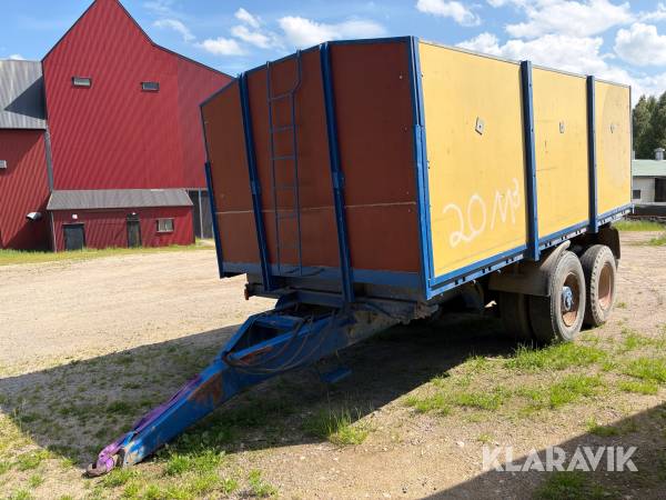 2-axlad Spannmålskärra med ca 20 m3 lastkapacitet