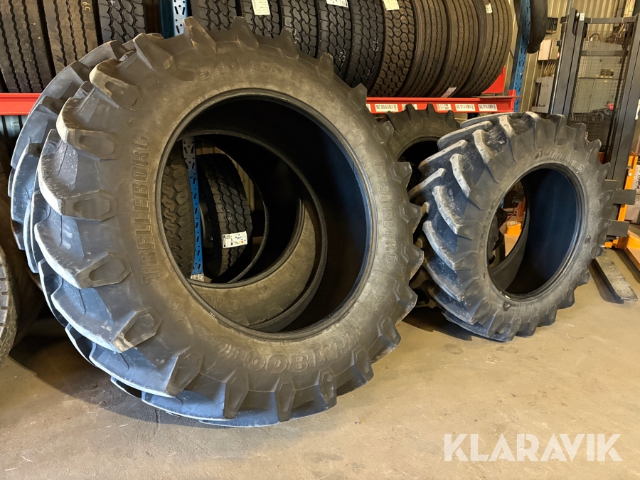 Traktordäck Trelleborg 440/65R28, 540/65R38 4st
