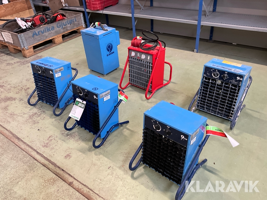 Fläktar 6st El-Björn, Frico VF9B, TF 3EL, P93