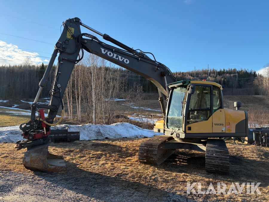 Grävmaskin Volvo EC140 CL med planeringsskopa