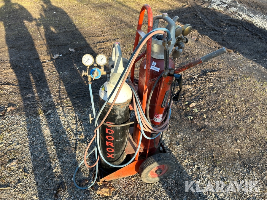 Gassvets med gasflaskor AGA