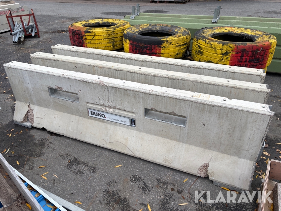 Betongbarriärer 3m Safe At Site 3st