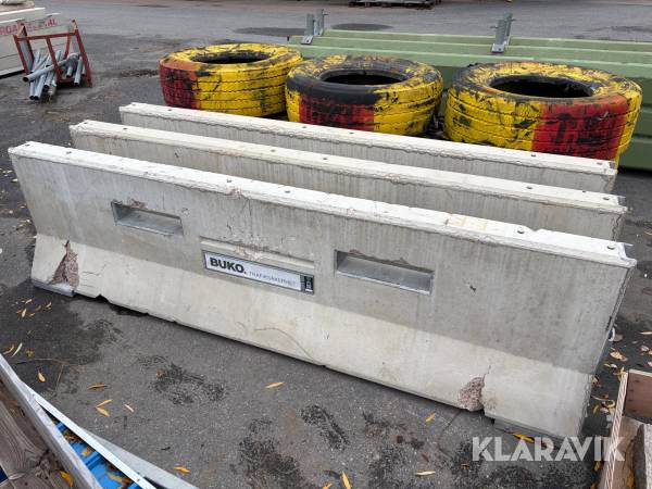 Betongbarriärer 3m Safe At Site 3st