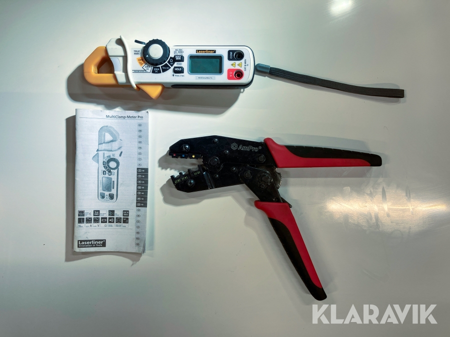 Ström- och spänningsmättång/multimeter med crimptång Laserliner Multi-clamp meter Pro