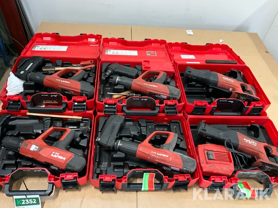 Tigersåg och bultpistol Hilti paket med 6st