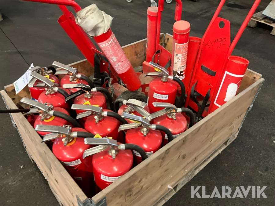 Pulverbrandsläckare och kärror Presto