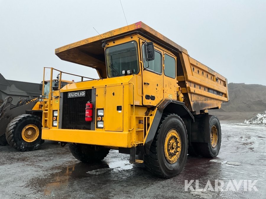 Tipptruck Euclid EH650 med reservdelstruck