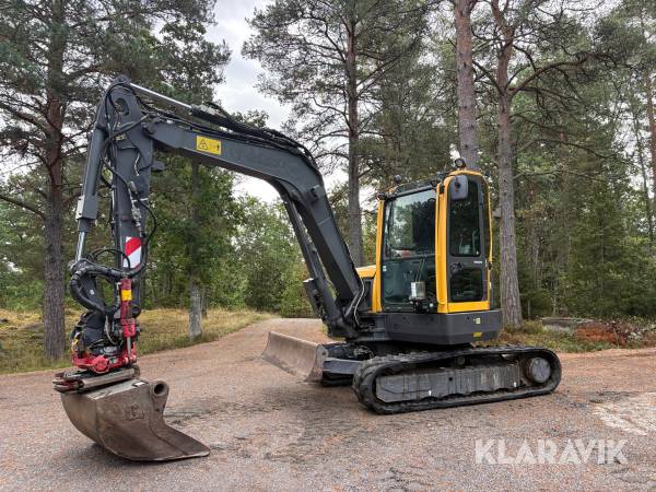 Grävmaskin Volvo ECR58 med Indexator tiltrotator