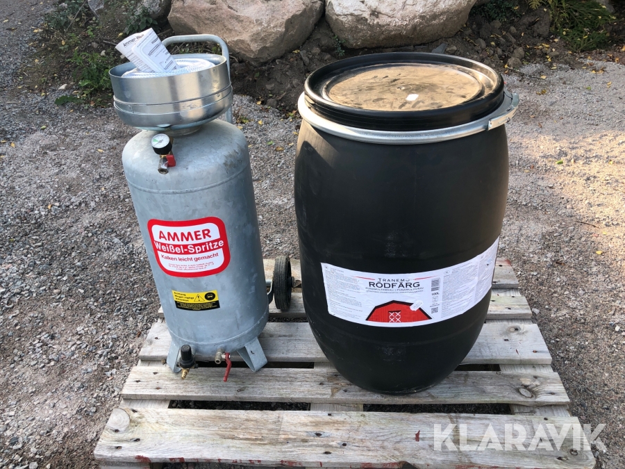 Kalk och rödfärgsspruta Ammer tank